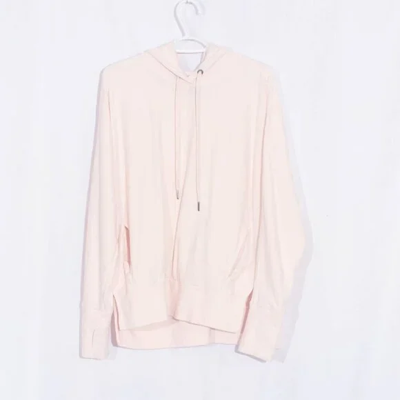 SWEATY BETTY Liberate Luxe Fleece Hoodie in Tulle Pink Size 12 - Picture 2 of 10